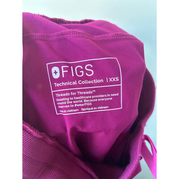 Figs Boston Slim Jogger Scrub Pants in Dark Magenta Size XX-Small NWT - Picture 4 of 5